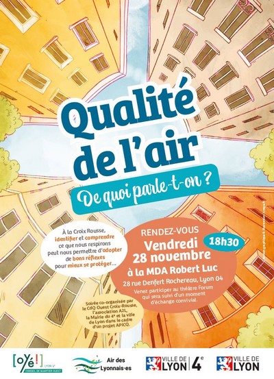 Soirée de sensibilisation à la qualité de l’air à Lyon 4 – « De quoi parle-t-on ? » – 28 novembre 2025