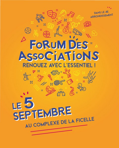 affiche du forum des associations de lyon 4 le 5 septembre 2026 salle de la ficelle